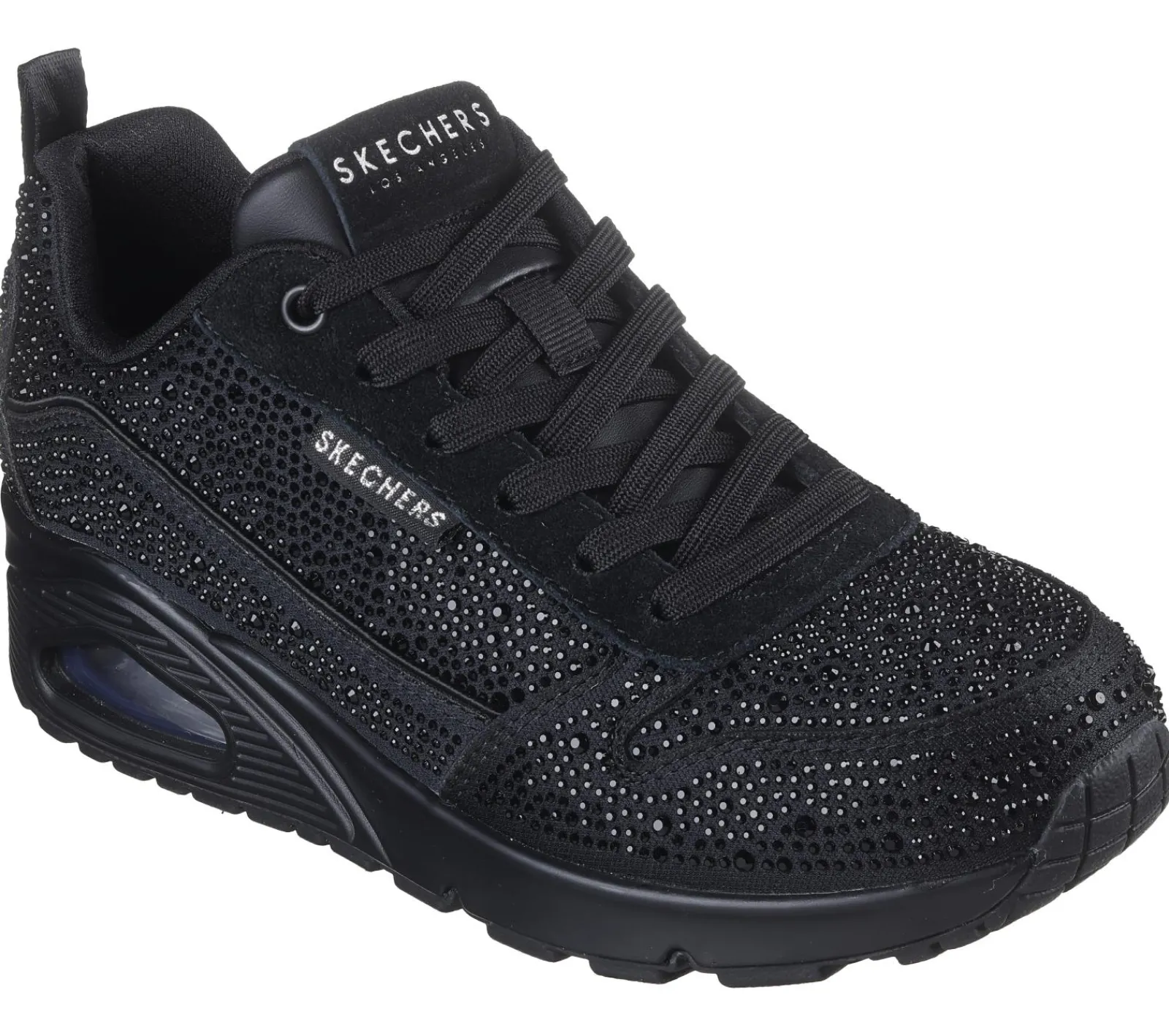 Com Atacadores|Sapatilhas Casuais-SKECHERS Uno - World Of Gems PRETO