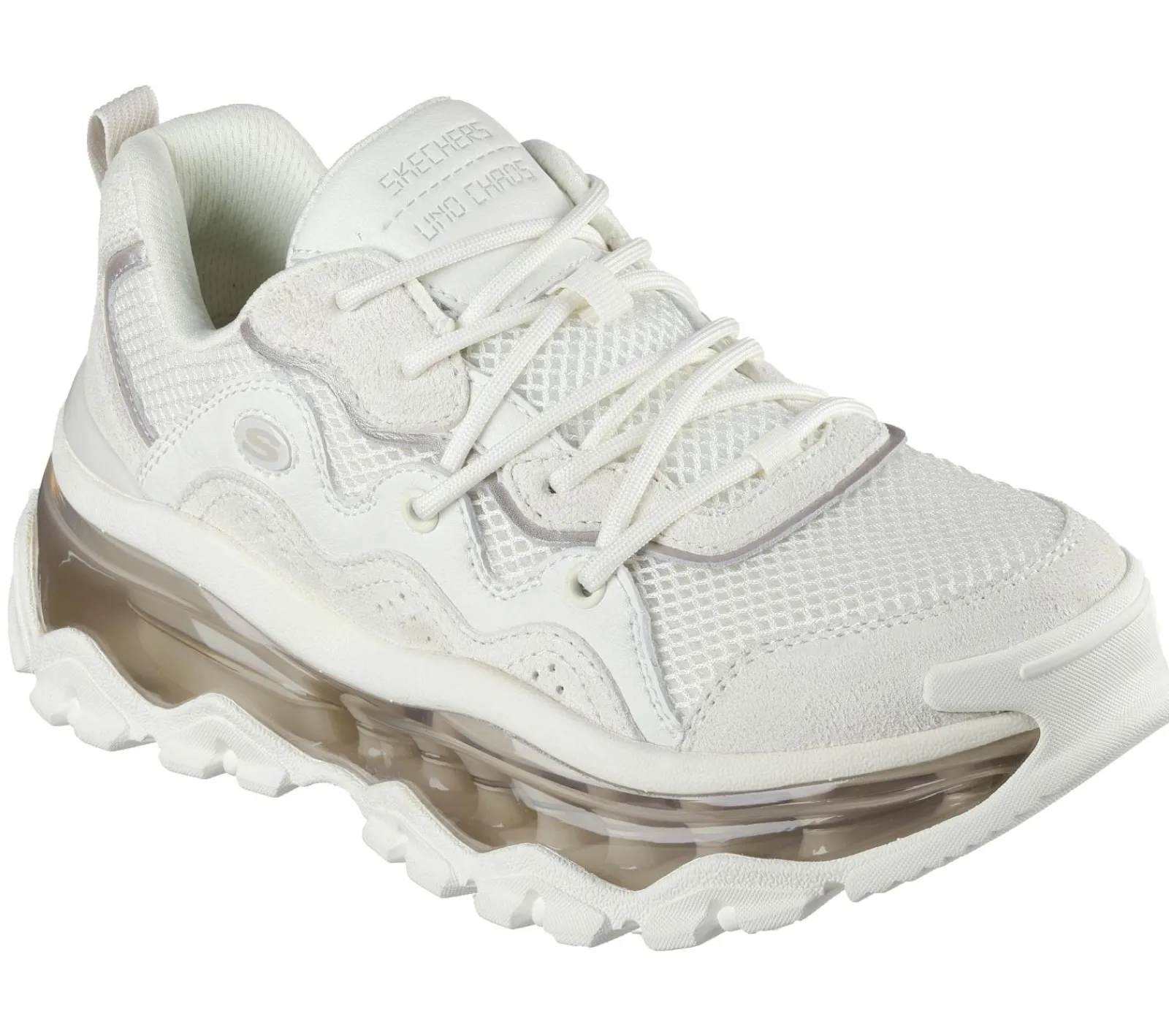 Com Atacadores|Sapatilhas Casuais-SKECHERS Uno Chaos BRANCO
