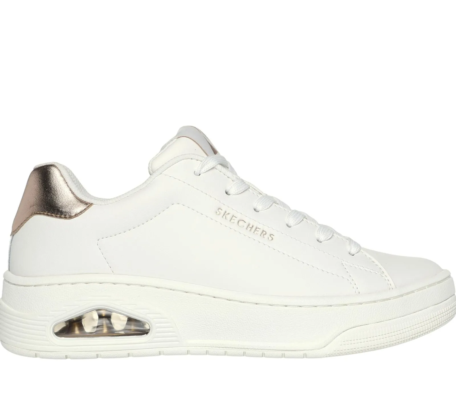 Com Atacadores|Sapatilhas Casuais-SKECHERS Uno Court - Courted Air BRANCO