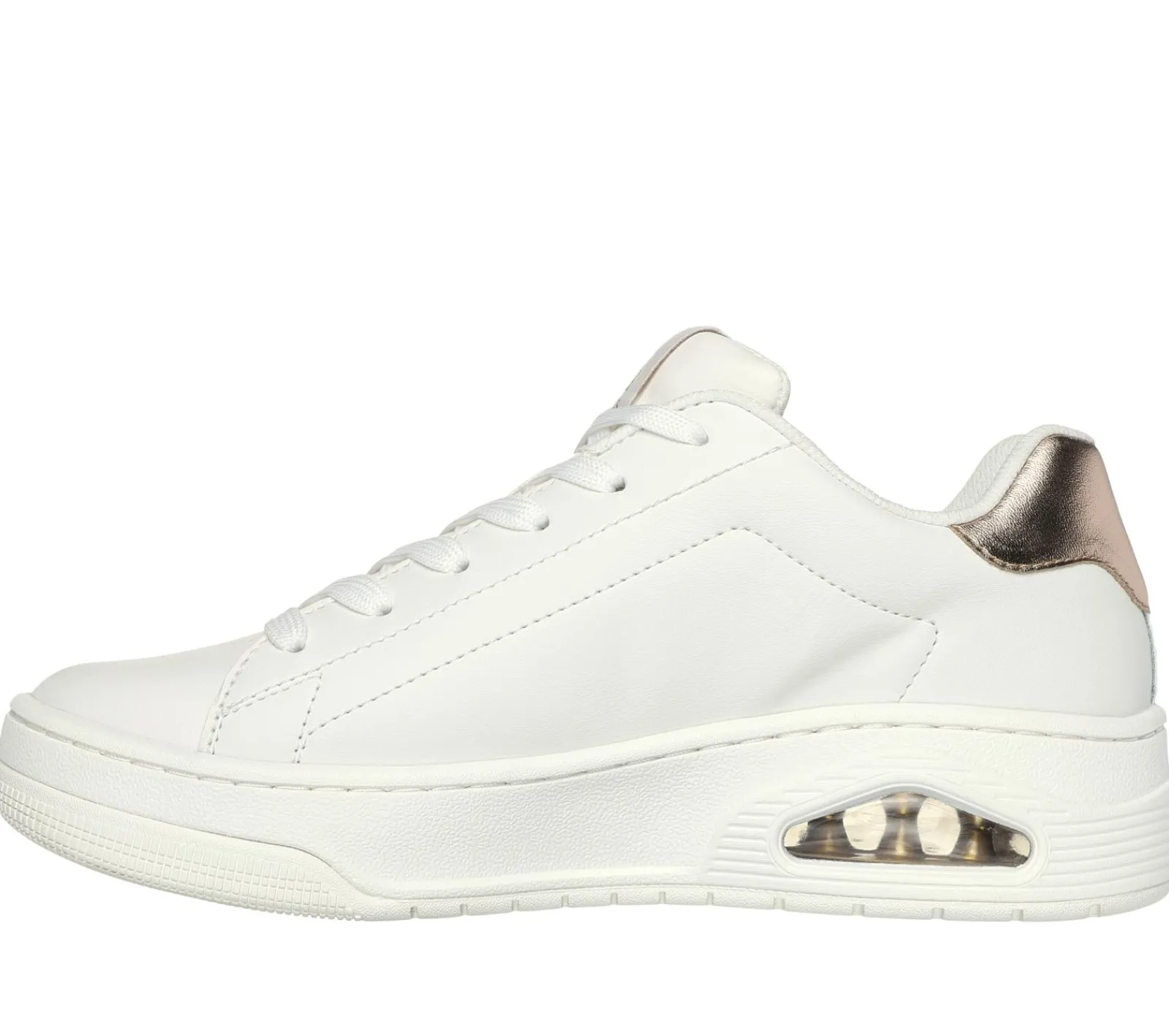 Com Atacadores|Sapatilhas Casuais-SKECHERS Uno Court - Courted Air BRANCO