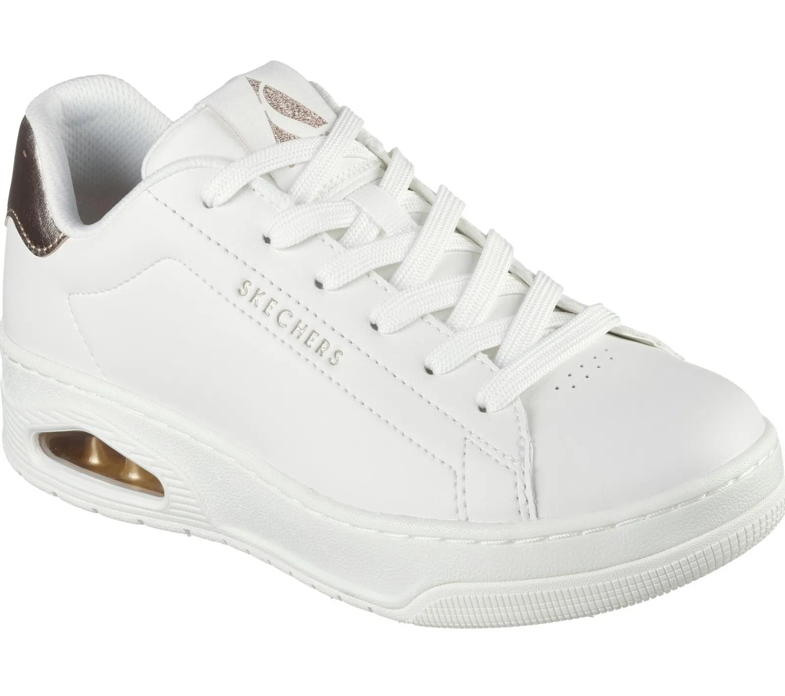Com Atacadores|Sapatilhas Casuais-SKECHERS Uno Court - Courted Air BRANCO