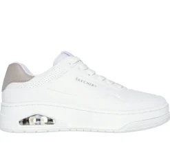 Com Atacadores|Sapatilhas Casuais-SKECHERS Uno Court - Fast Break BRANCO