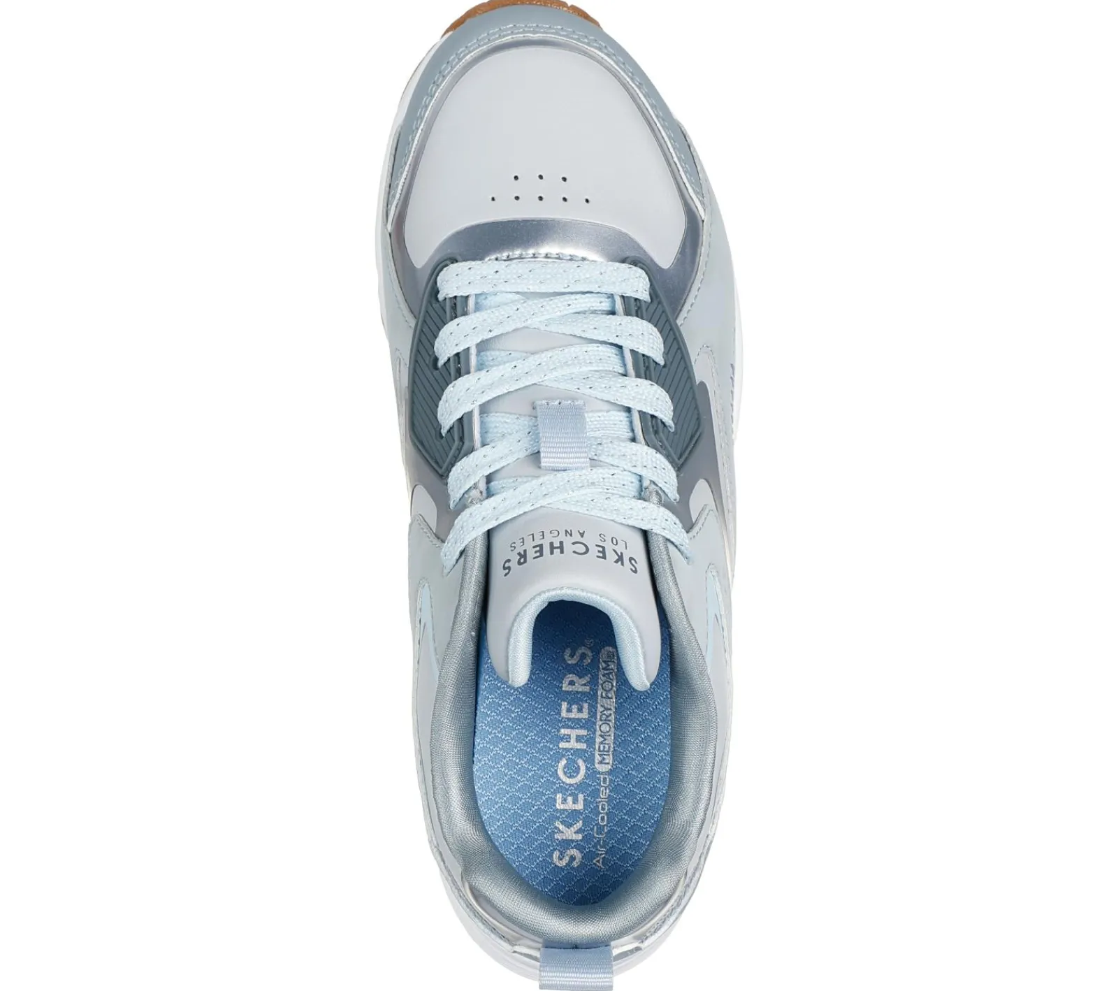 Com Atacadores|Sapatilhas-SKECHERS Uno Gen1 - Color Surge CINZENTO / AZUL CLARO