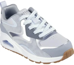 Com Atacadores|Sapatilhas-SKECHERS Uno Gen1 - Color Surge CINZENTO / AZUL CLARO