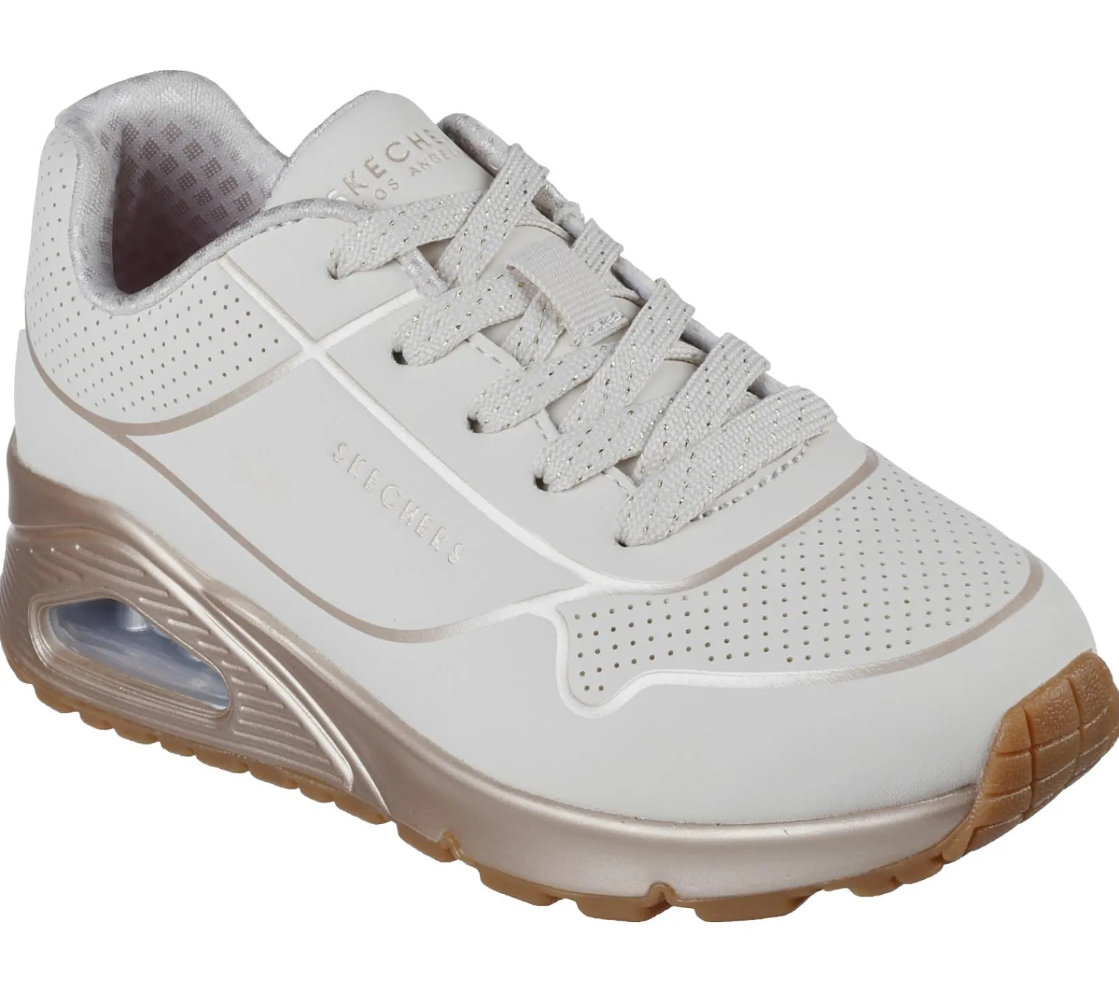 Com Atacadores|Sapatilhas-SKECHERS Uno Gen1 - Cool Heels NATURAL
