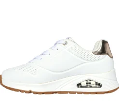 Com Atacadores|Sapatilhas-SKECHERS Uno Gen1 - Shimmer Away BRANCO