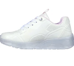 Com Atacadores|Sapatilhas-SKECHERS Uno Ice - Prism Luxe BRANCO / PRATEADO