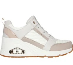 Sapatos De Cunha|Com Atacadores-SKECHERS Uno Wedge - Everything Nice BRANCO SUJO