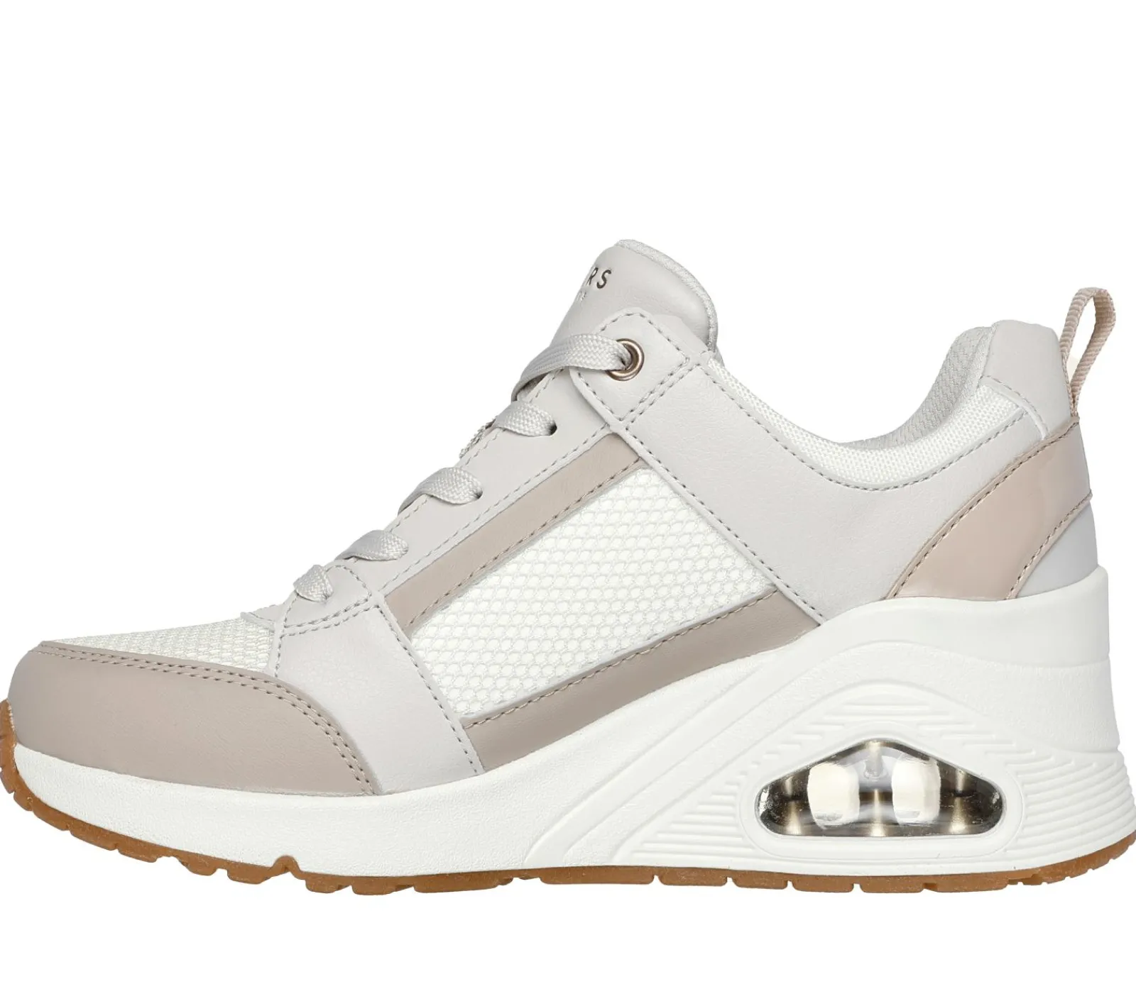 Sapatos De Cunha|Com Atacadores-SKECHERS Uno Wedge - Everything Nice BRANCO SUJO