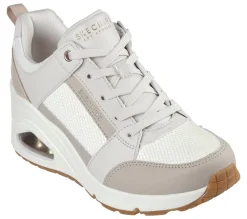 Sapatos De Cunha|Com Atacadores-SKECHERS Uno Wedge - Everything Nice BRANCO SUJO