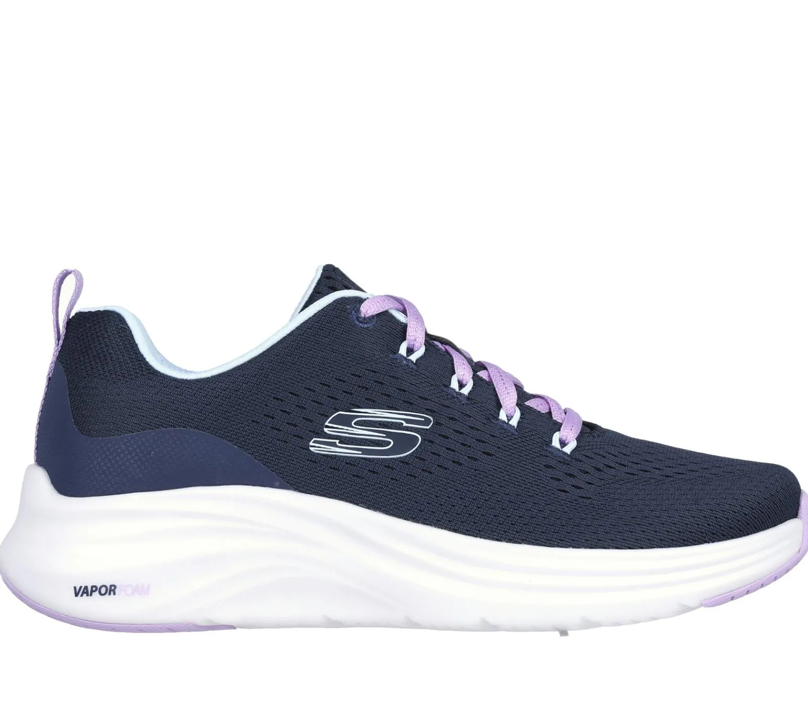 Com Atacadores|Sapatilhas-SKECHERS Vapor Foam - Fresh Trend NAVY / LAVANDA
