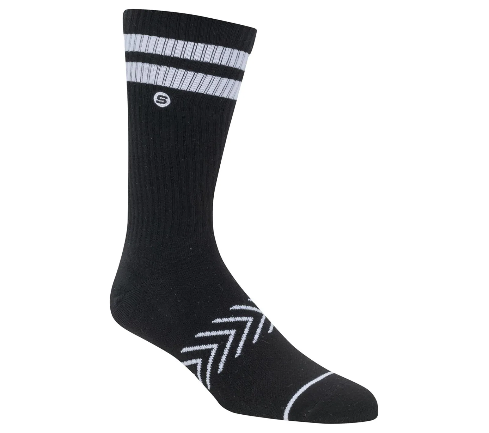 Meias|Meias-SKECHERS Varsity Crew Socks - 1 Pair PRETO