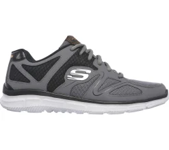 Sapatilhas-SKECHERS Verse - Flash Point CARVÃO / LARANJA