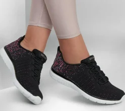 Calçado Sem Atacadores|Sapatilhas Casuais-SKECHERS Virtue PRETO / ROSA