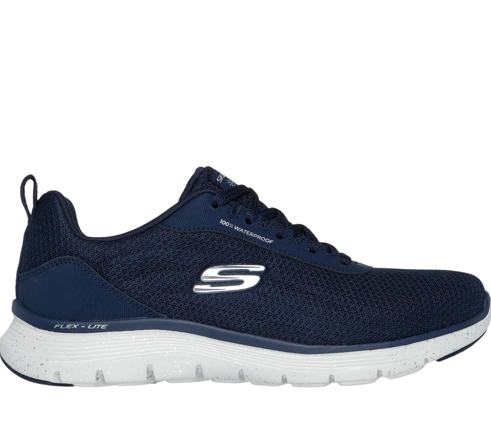 Com Atacadores|Sapatilhas-SKECHERS Waterproof: Flex Appeal 5.0 - Fresh Trek NAVY