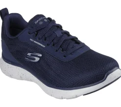 Com Atacadores|Sapatilhas-SKECHERS Waterproof: Flex Appeal 5.0 - Fresh Trek NAVY