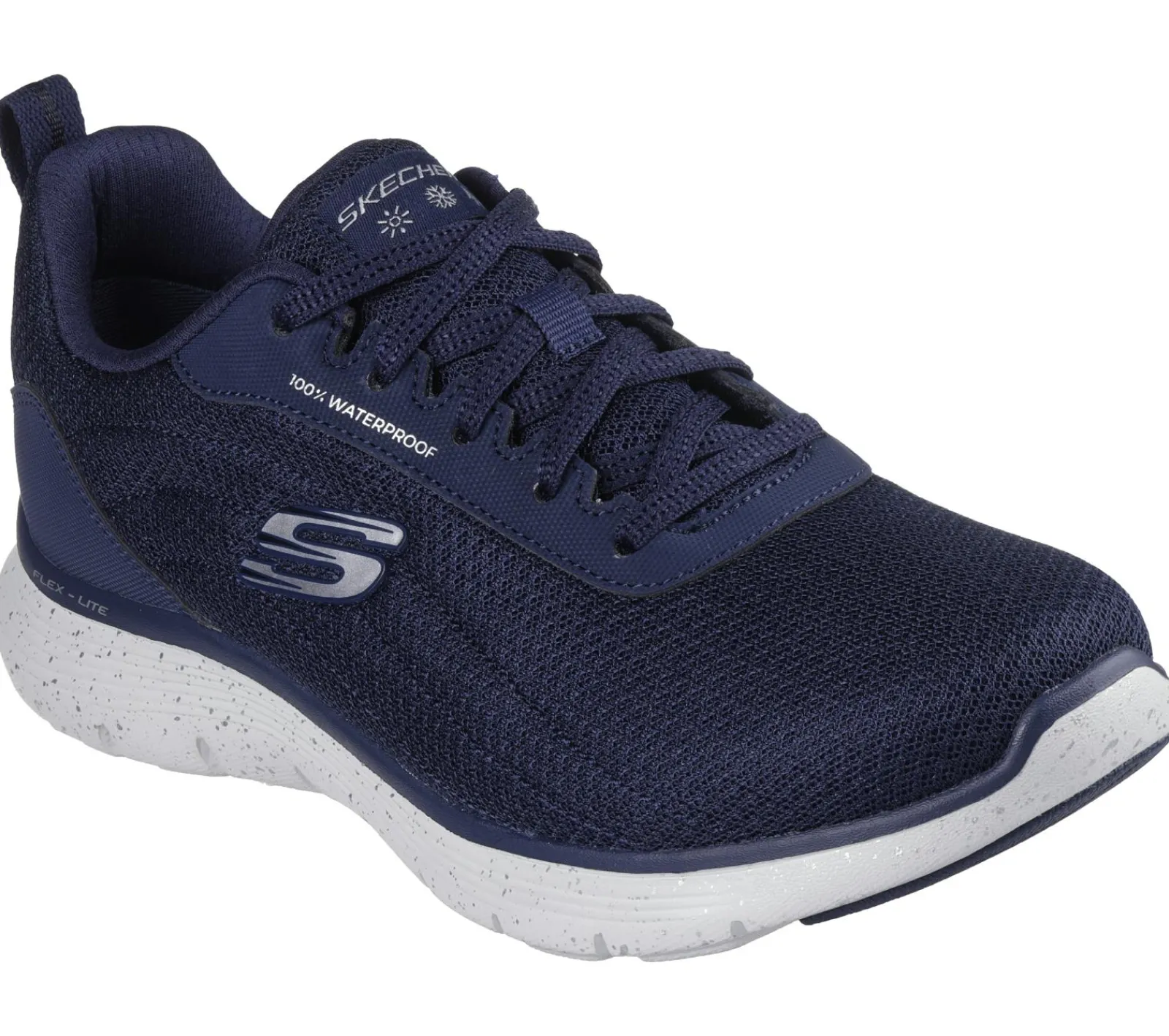 Com Atacadores|Sapatilhas-SKECHERS Waterproof: Flex Appeal 5.0 - Fresh Trek NAVY