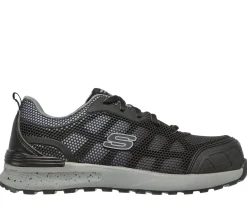 Work & Safety|Com Atacadores-SKECHERS Work: Bulklin - Lyndale Comp Toe PRETO / CINZENTO