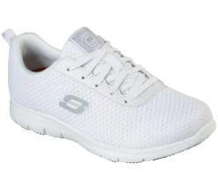 Work & Safety|Com Atacadores-SKECHERS Work Relaxed Fit: Ghenter - Bronaugh SR BRANCO