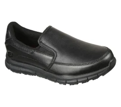 Work & Safety|Calçado Sem Atacadores-SKECHERS Work Relaxed Fit: Nampa - Annod SR PRETO