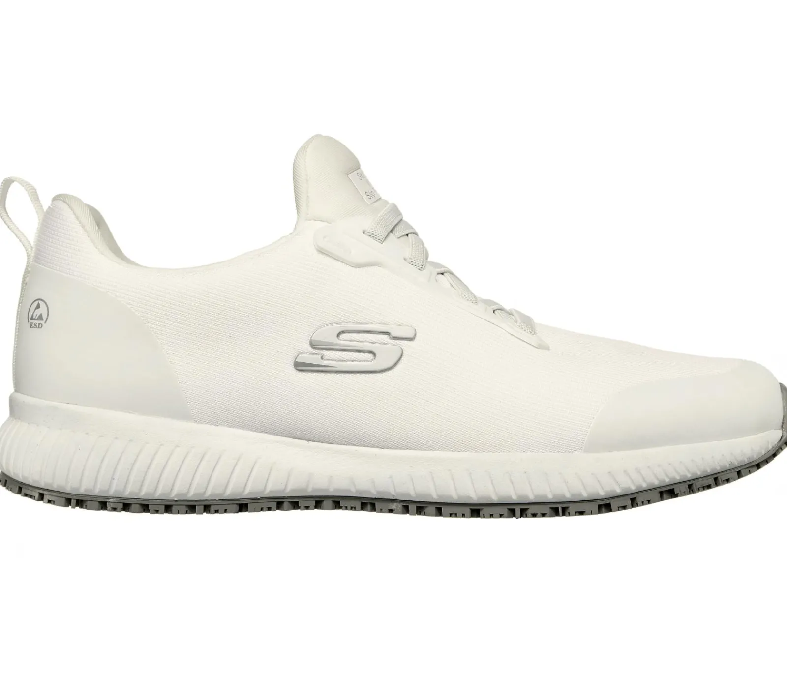 Work & Safety|Sapatos Com Atacadores-SKECHERS Work: Squad SR - Myton BRANCO