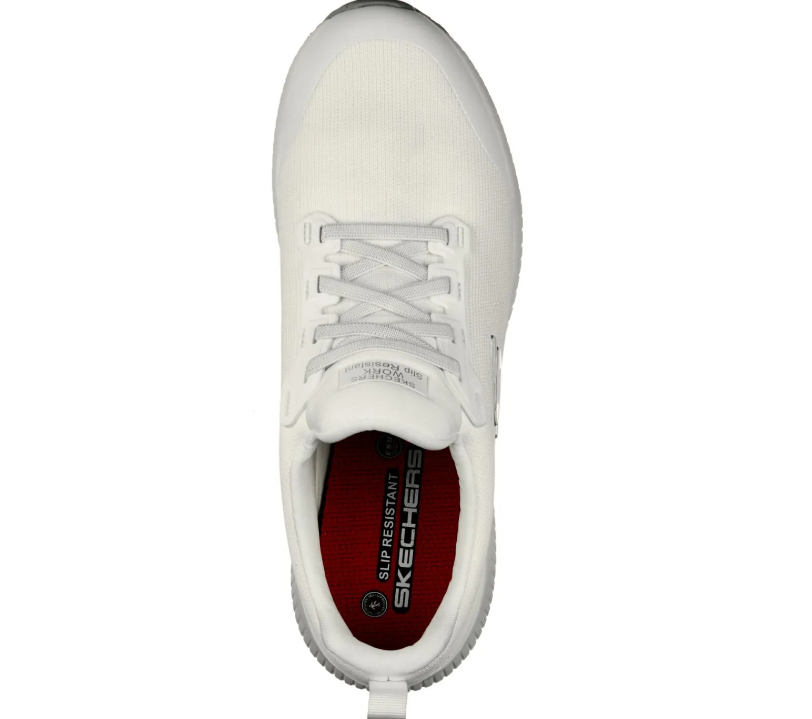 Work & Safety|Sapatos Com Atacadores-SKECHERS Work: Squad SR - Myton BRANCO