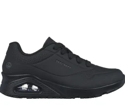Com Atacadores|Sapatilhas Casuais-SKECHERS Work: Uno SR PRETO