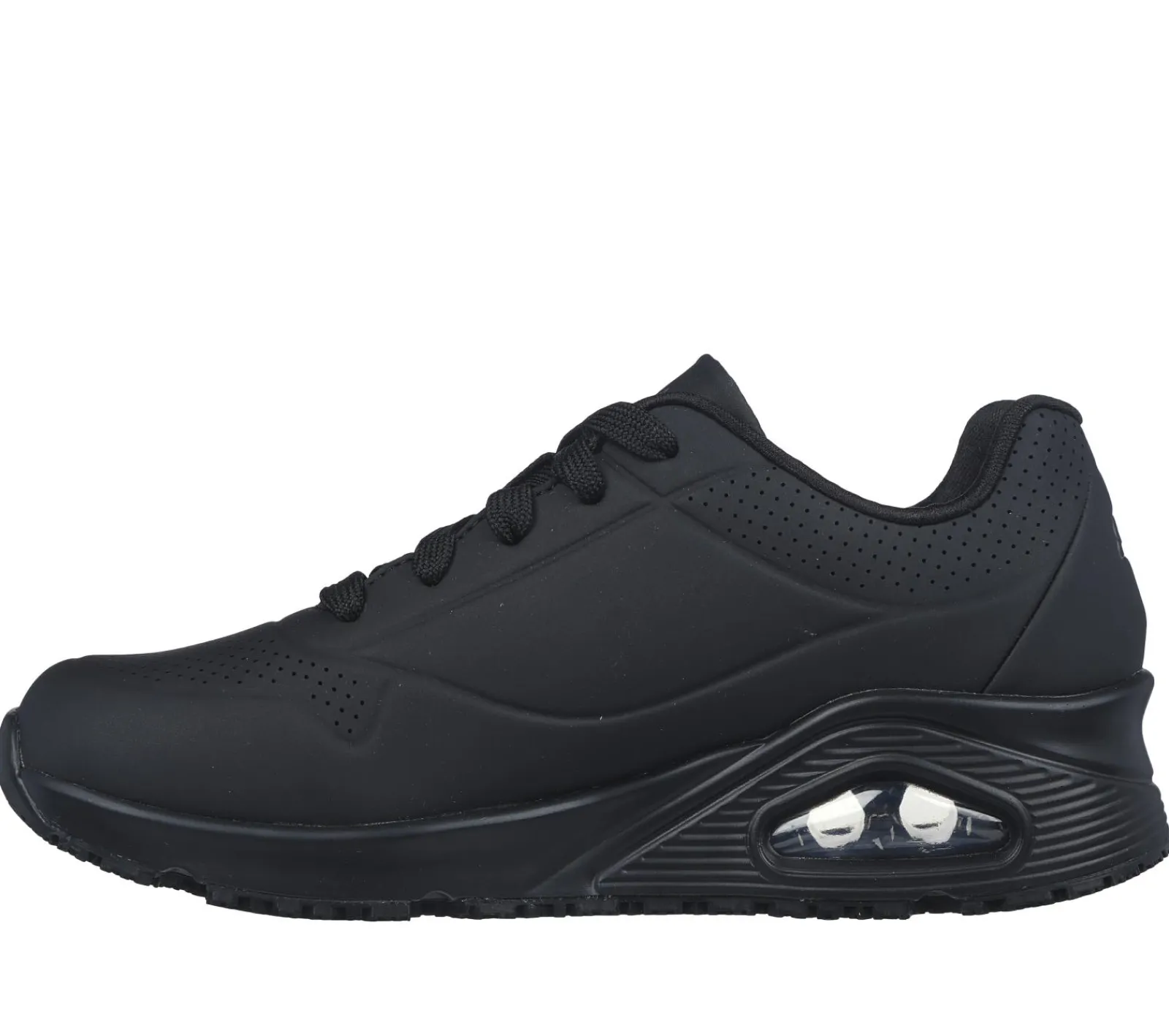 Com Atacadores|Sapatilhas Casuais-SKECHERS Work: Uno SR PRETO