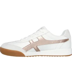Com Atacadores|Sapatilhas Casuais-SKECHERS Zinger - Metallic Roads BRANCO /ROSA GOLD